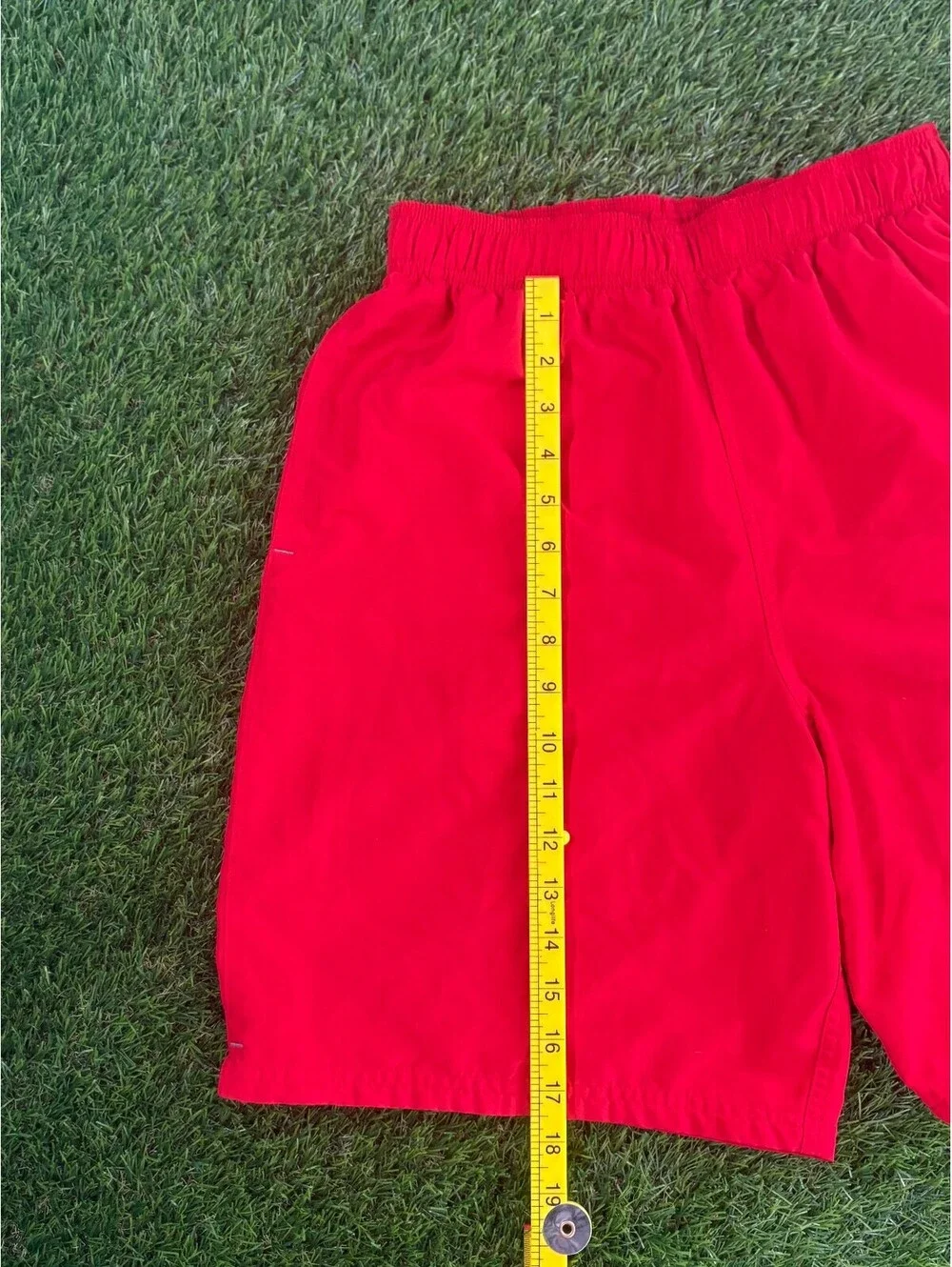 Vintage Nike Red Polyester Athletic Shorts, Men's M
